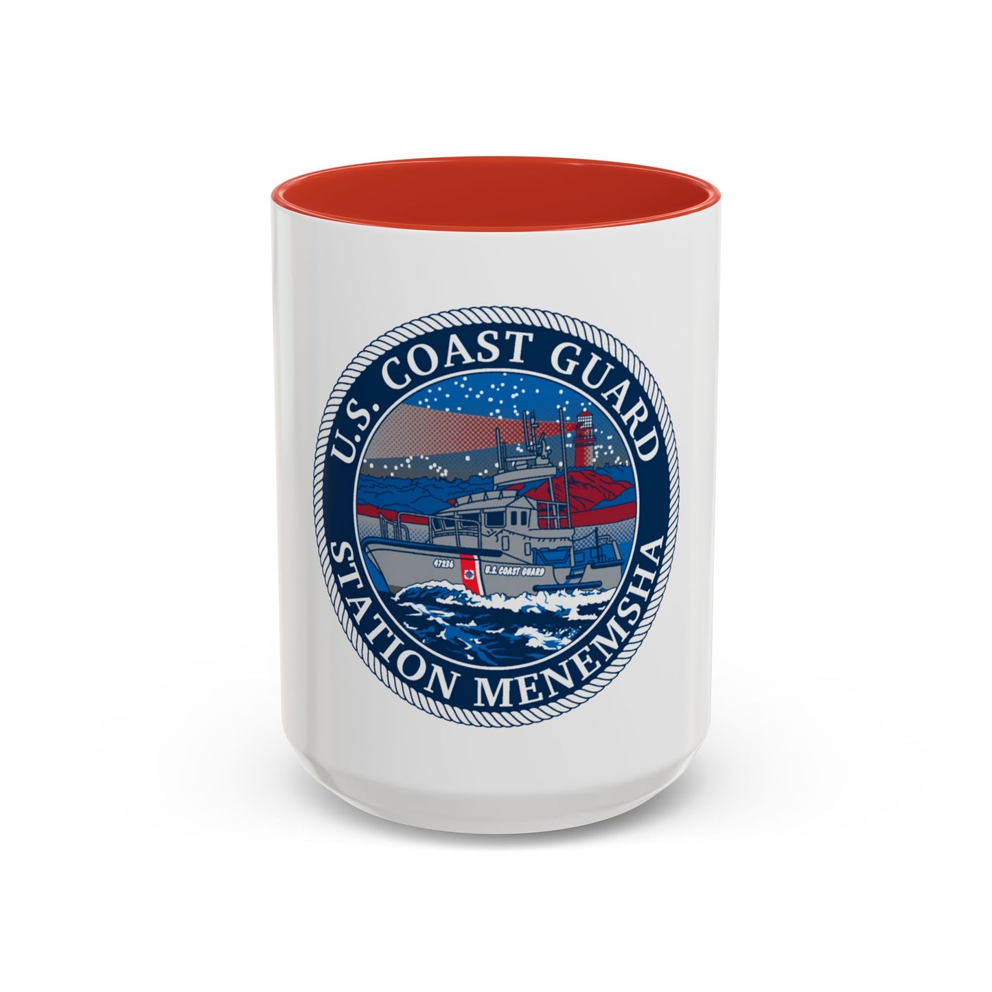 USCG STA MENEMSHA (U.S. Coast Guard) Accent Coffee Mug