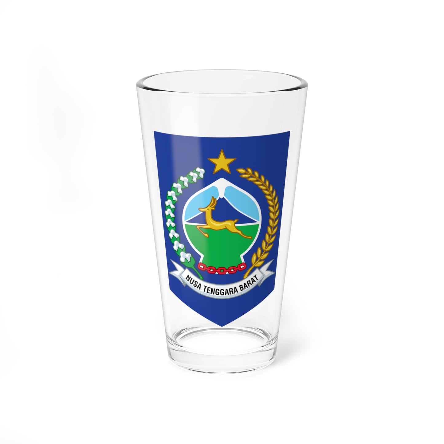Coat of arms of West Nusa Tenggara (Indonesia) (Coat of Arms) Pint Glass 16oz