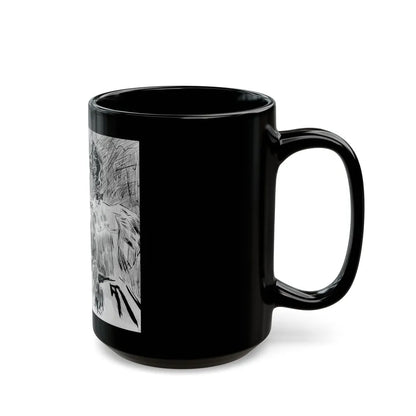 Elegant interior with man and woman - Black Coffee Mug-Go Mug Yourself