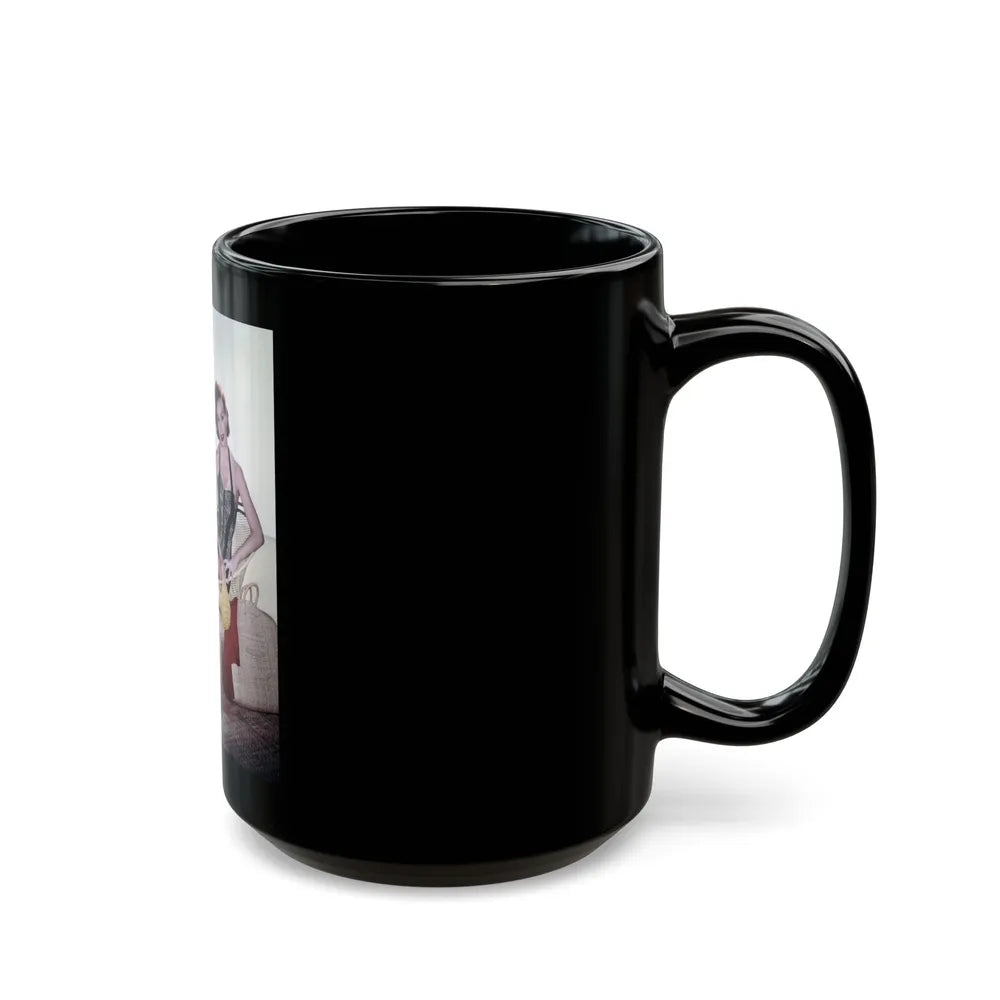 Jeanne Crain #195 (Vintage Female Icon) Black Coffee Mug-Go Mug Yourself