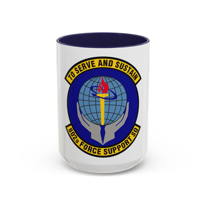 802d Force Support Squadron (U.S. Air Force) Accent Coffee Mug