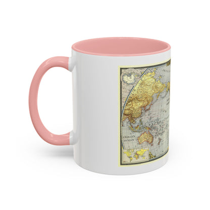 World Map (1943) (Map) Accent Coffee Mug