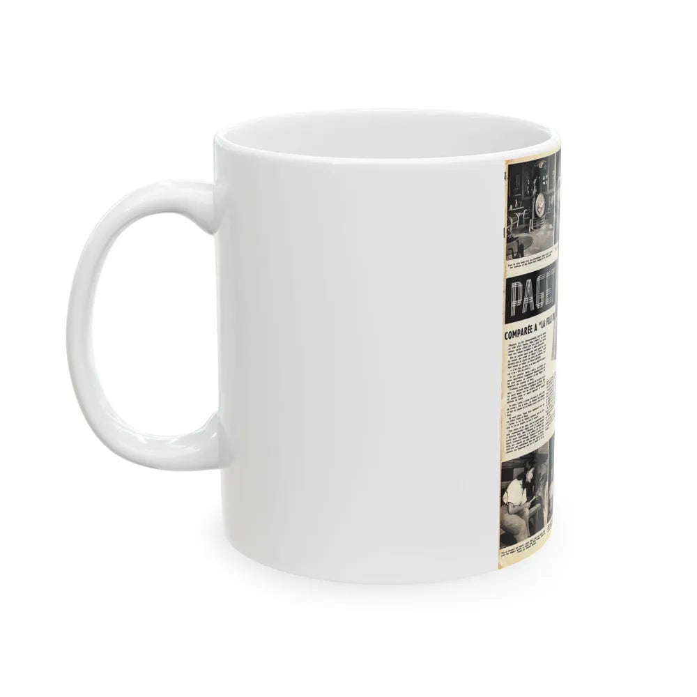 Debra Paget #483 - 6 B&W Photos on French Mag. Page (Vintage Female Icon) White Coffee Mug-Go Mug Yourself