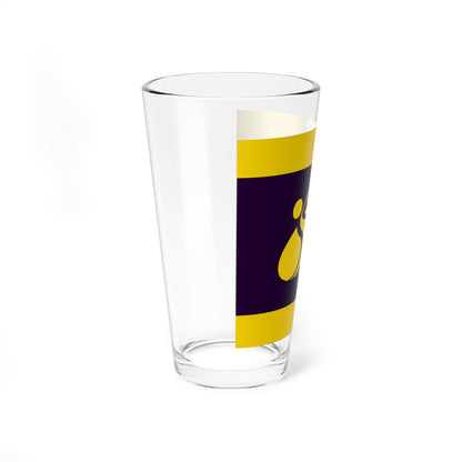 Flag of Shibetsu Hokkaido fringed (Japan) Pint Glass 16oz