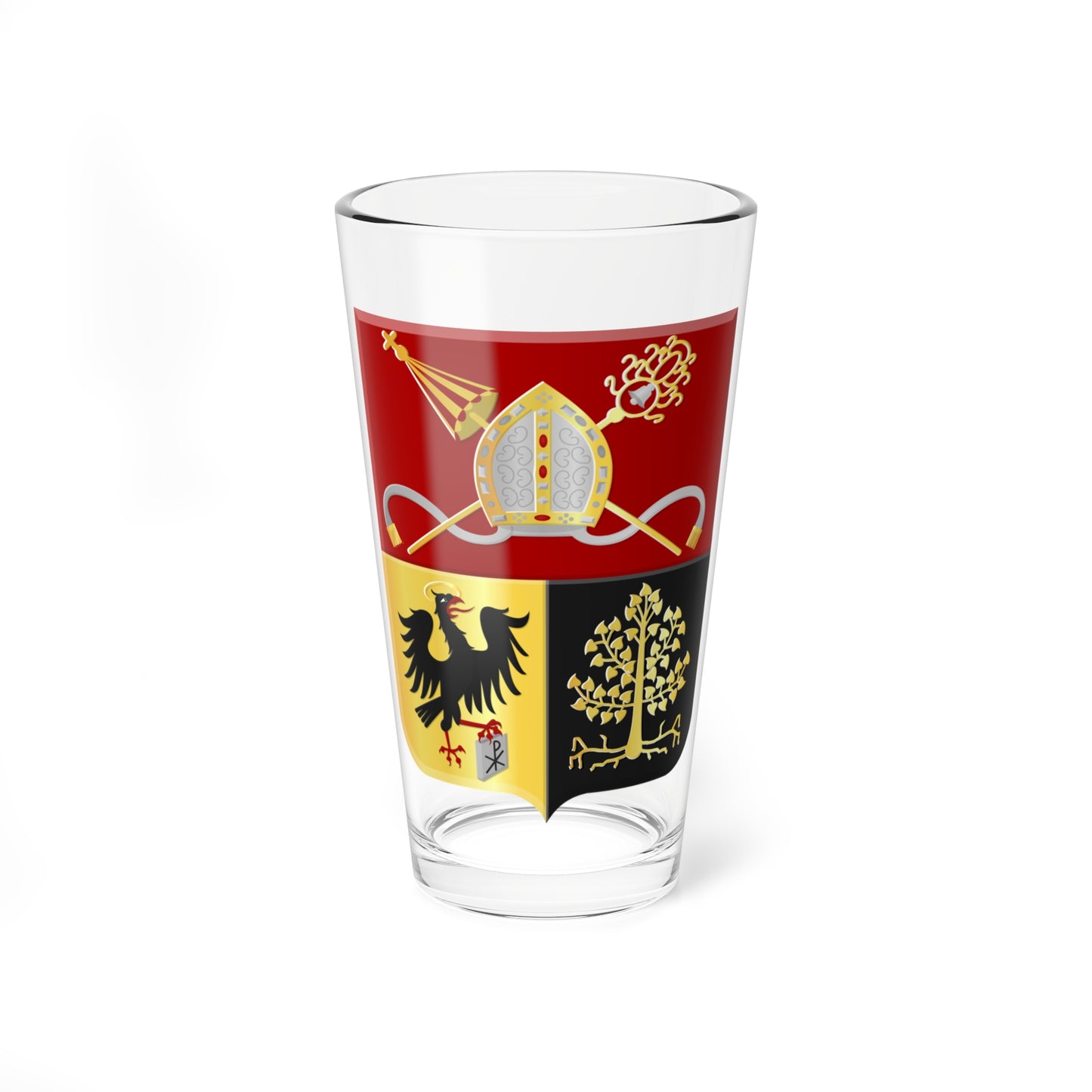 St. Jan Evangelist s Hertogenbosch wapen (Netherlands) (Coat of Arms) Pint Glass 16oz