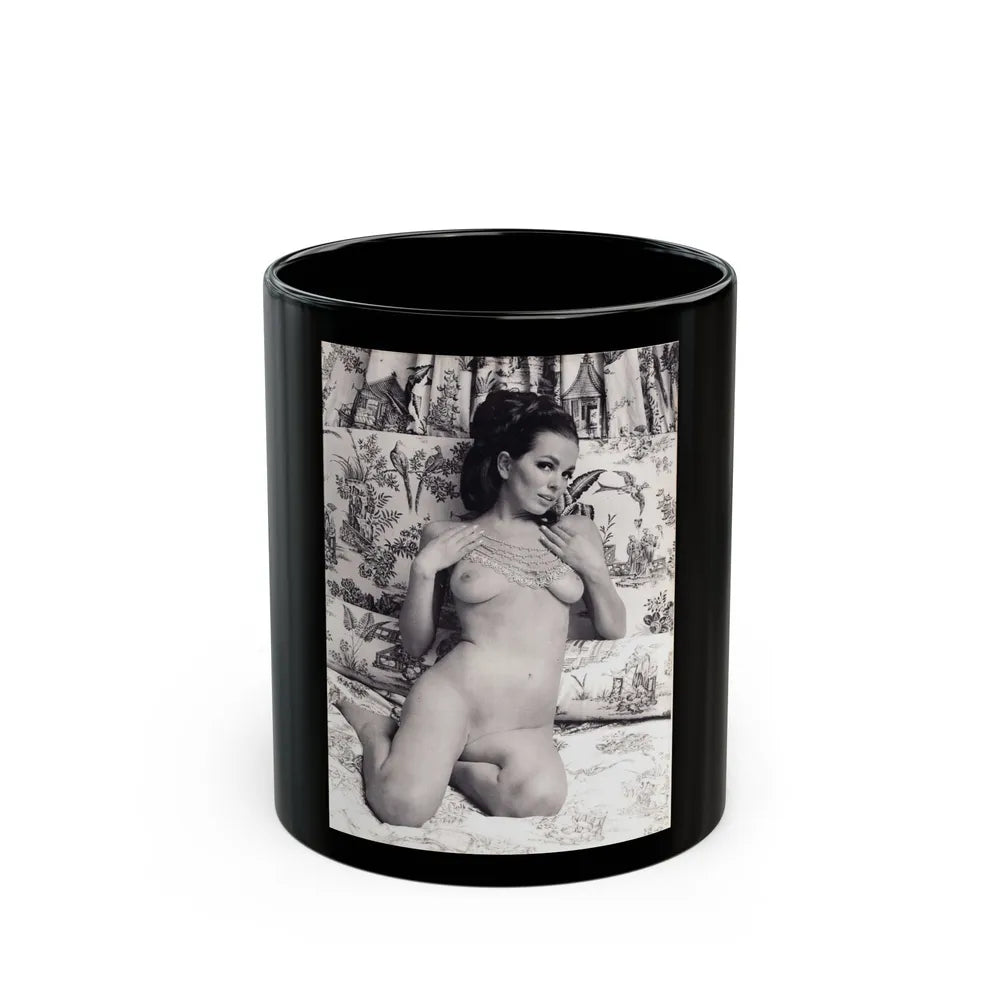 Julie Ege #247 (Vintage Female Icon) Black Coffee Mug-11oz-Go Mug Yourself