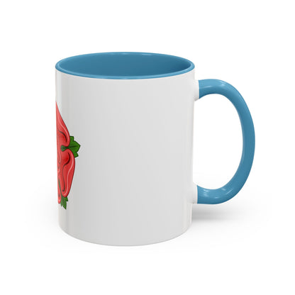 Red Rose Badge of Lancaster - Accent Coffee Mug