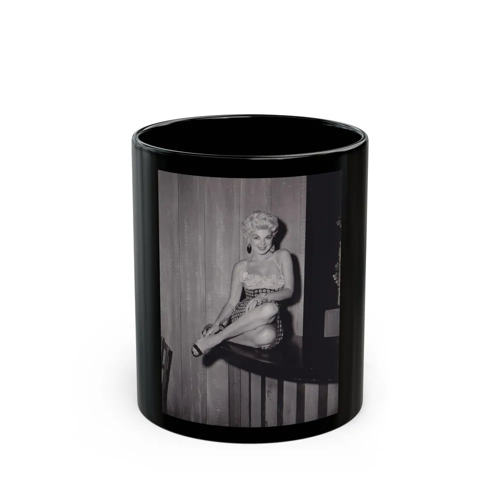 Barbara Nichols #346 (Vintage Female Icon) Black Coffee Mug-11oz-Go Mug Yourself