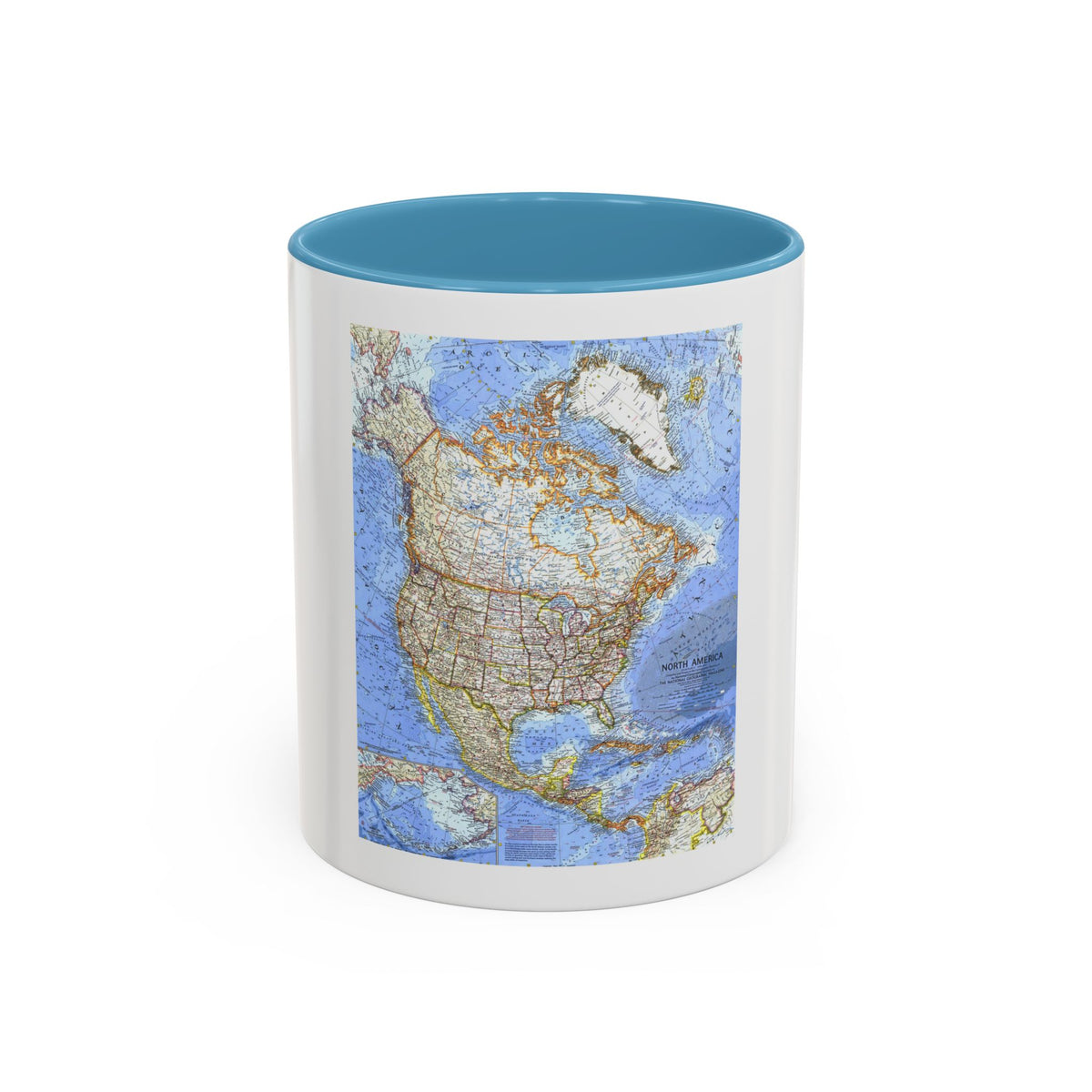 North America (1964) (Map) Accent Coffee Mug
