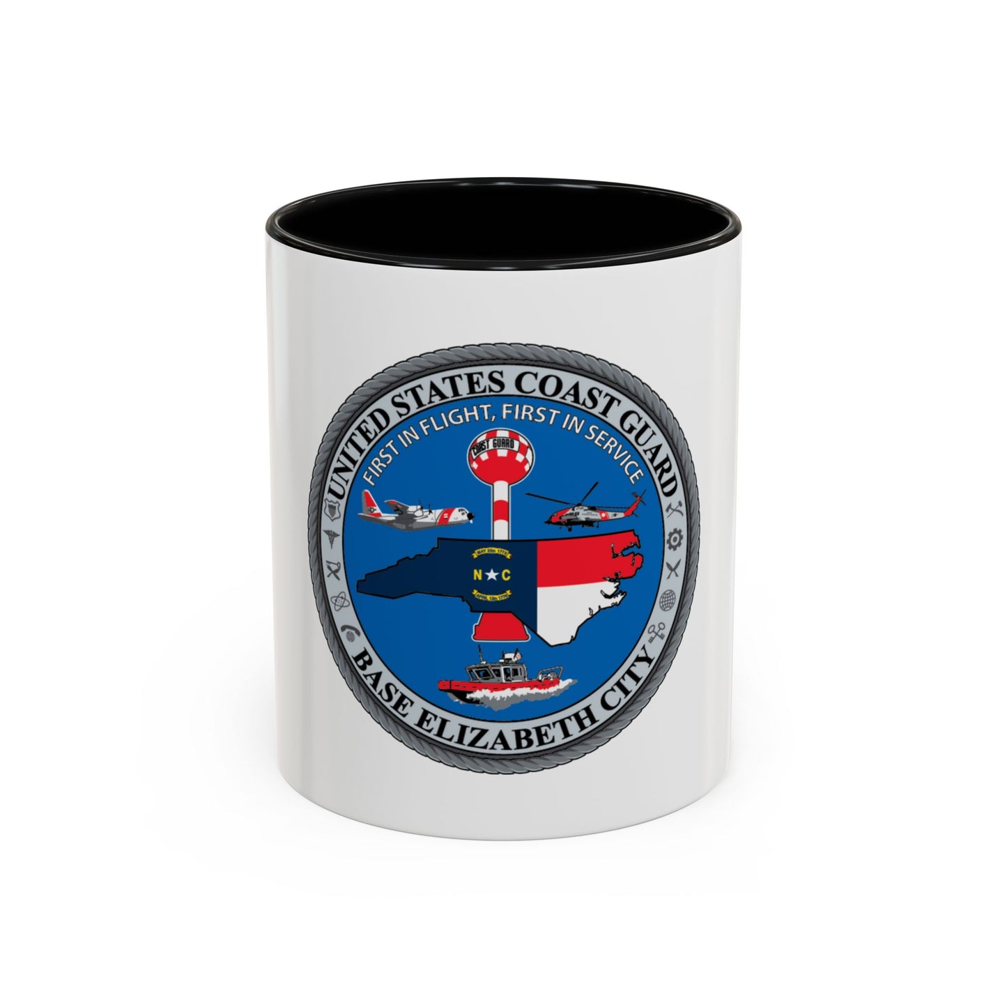 USCG Base Elizabeth City (U.S. Coast Guard) Accent Coffee Mug
