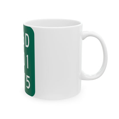 NY-376D (New York) (Road Sign) White Coffee Mug