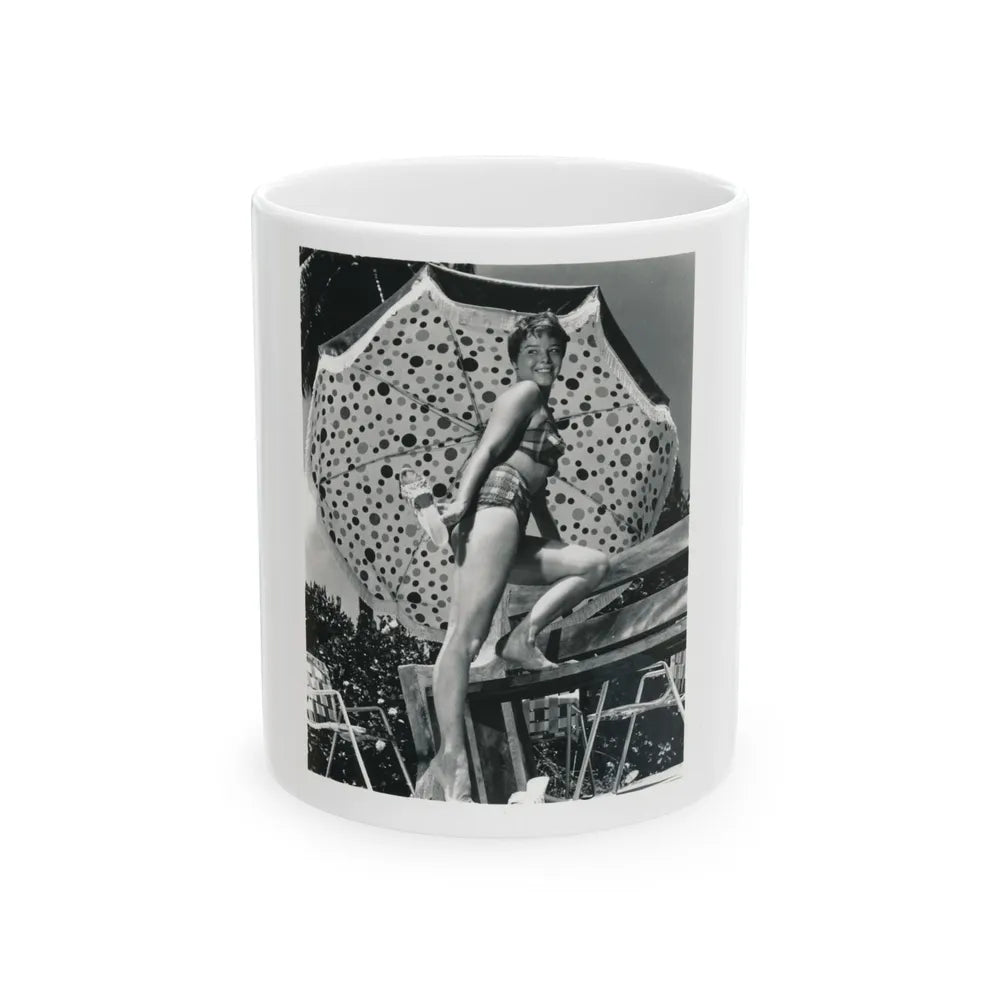 Janet Munro #25 (Vintage Female Icon) White Coffee Mug-11oz-Go Mug Yourself