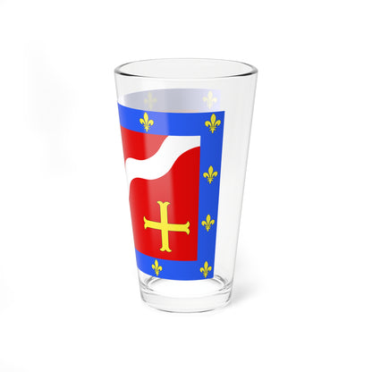 Drapeau fr departement Val-dOise (France) Pint Glass 16oz