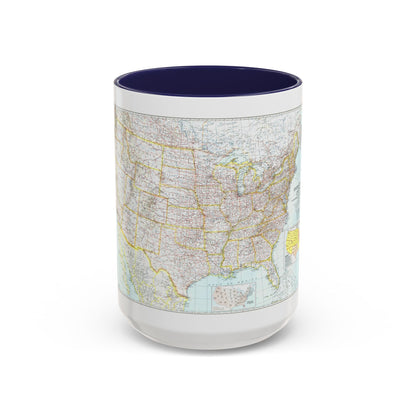 USA - The United States (1940) (Map) Accent Coffee Mug