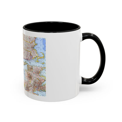 USA - Washington to Boston (1962) (Map) Accent Coffee Mug