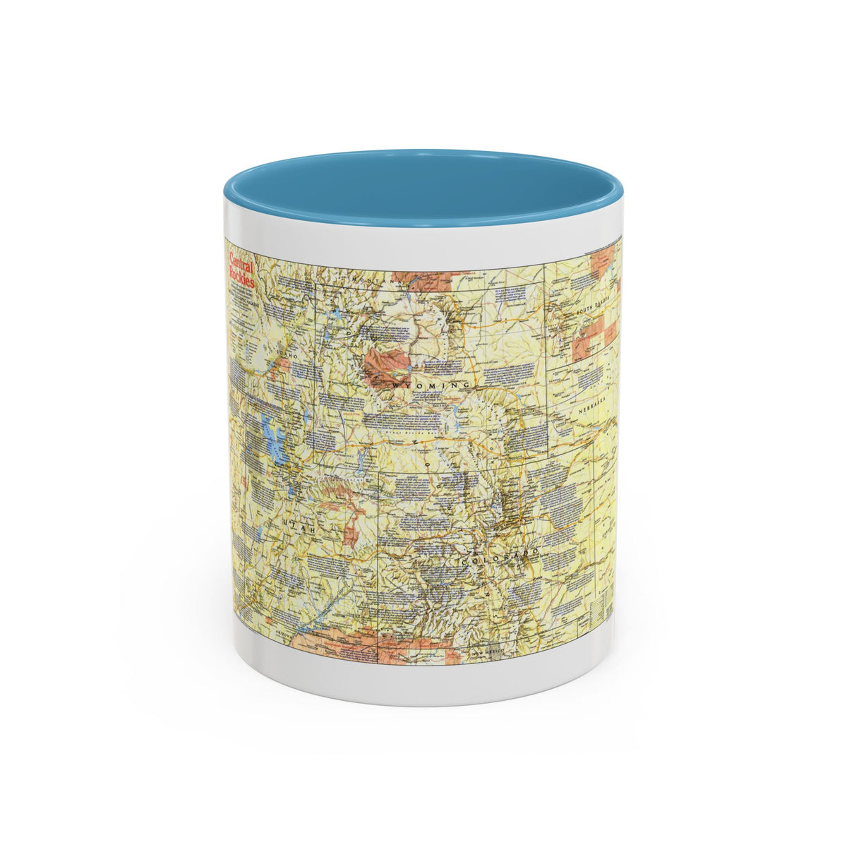 USA - Central Rockies 1 (1984) (Map) Accent Coffee Mug