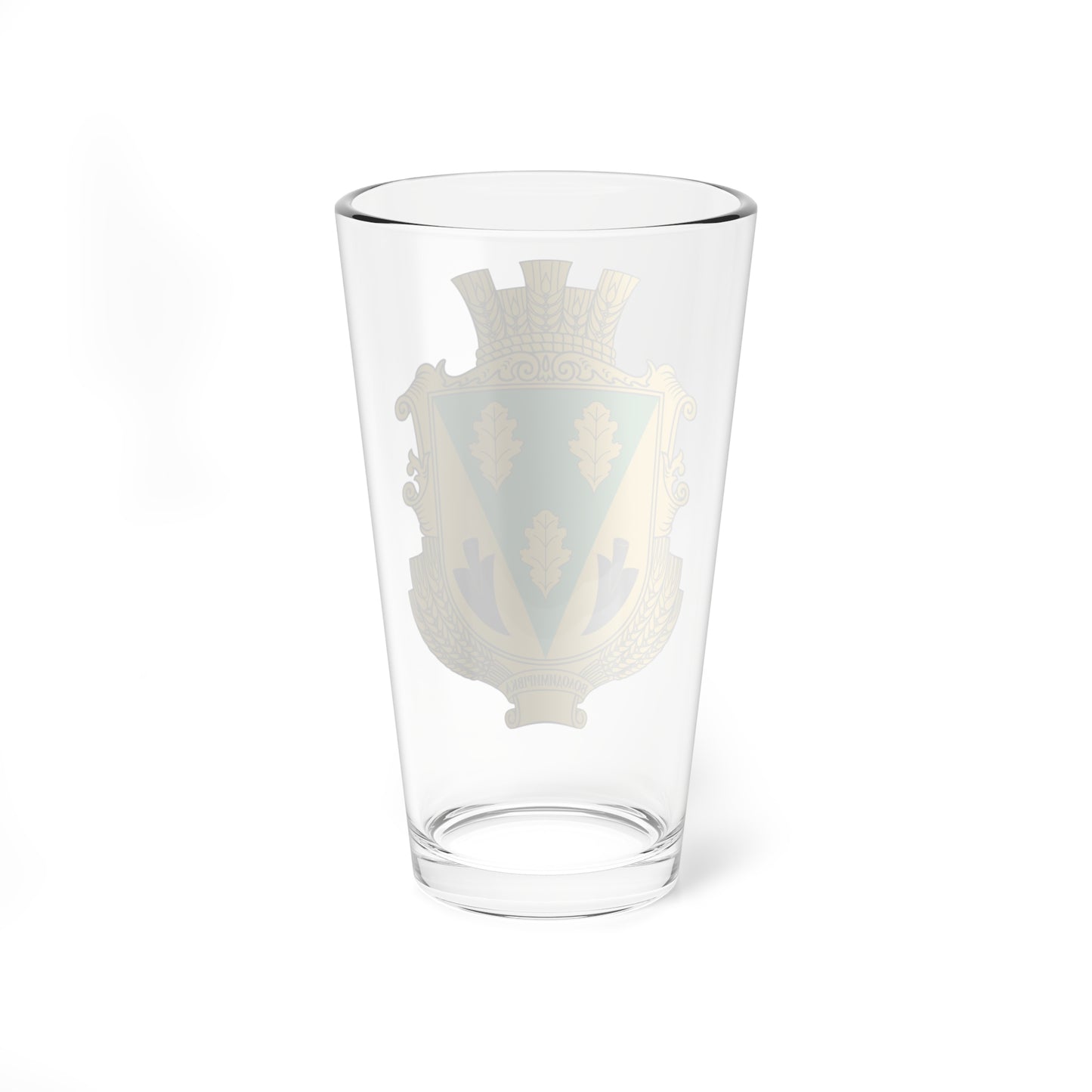 Coat of arms of Volodymyrivka Vinnytsia Raion (Ukraine) (Coat of Arms) Pint Glass 16oz