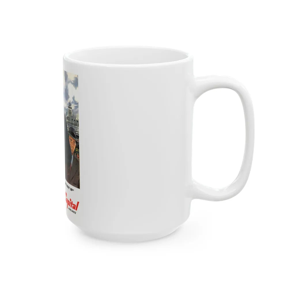 Capital Airlines advertisement - White Coffee Mug-Go Mug Yourself