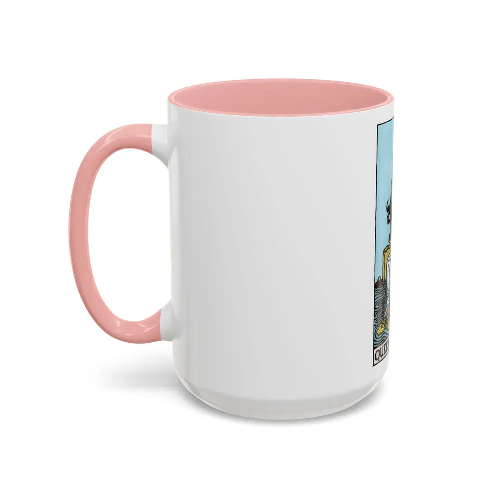 The Queen of Cups (Tarot Card) Accent Coffee Mug-Go Mug Yourself