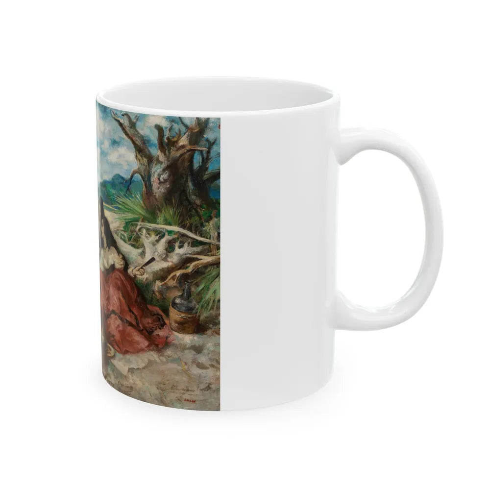 Cupid is a Fat Duenna, The Saturday Evening Post story illustration - White Coffee Mug-Go Mug Yourself