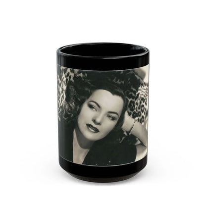 Ella Raines #240 (Vintage Female Icon) Black Coffee Mug-15oz-Go Mug Yourself