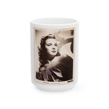 Cathy Downs #01 (Vintage Female Icon) White Coffee Mug-15oz-Go Mug Yourself