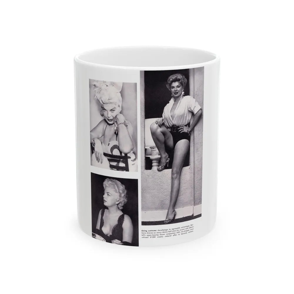 Barbara Nichols #369 (Vintage Female Icon) White Coffee Mug-11oz-Go Mug Yourself