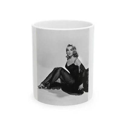 Leslie Parrish #01 (Vintage Female Icon) White Coffee Mug-11oz-Go Mug Yourself