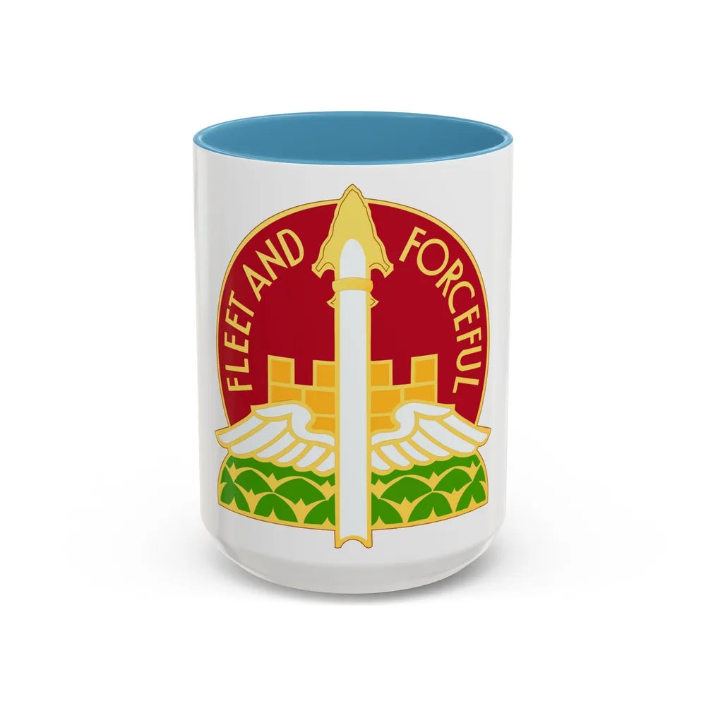 88th Artillery Group (U.S. Army) Accent Coffee Mug-15oz-Light Blue-Go Mug Yourself