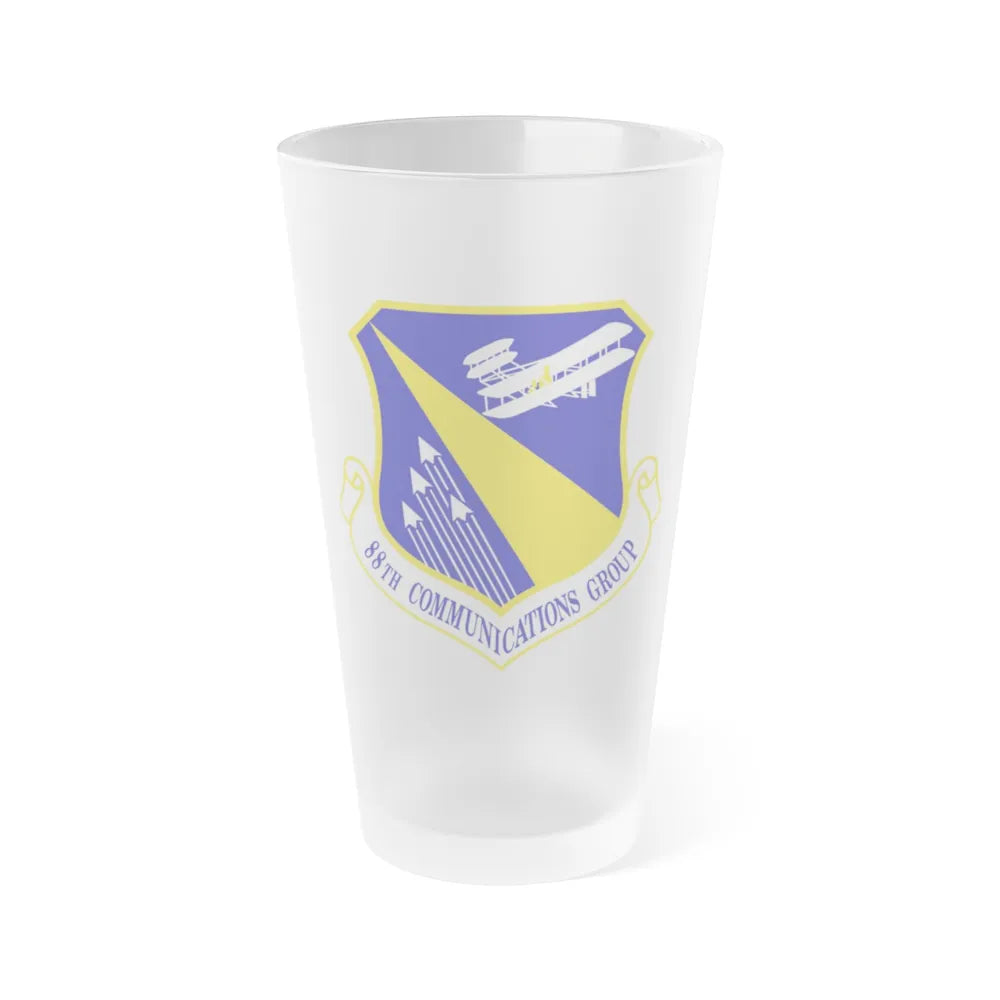 88th Communications Group (U.S. Air Force) Frosted Pint Glass 16oz-Go Mug Yourself