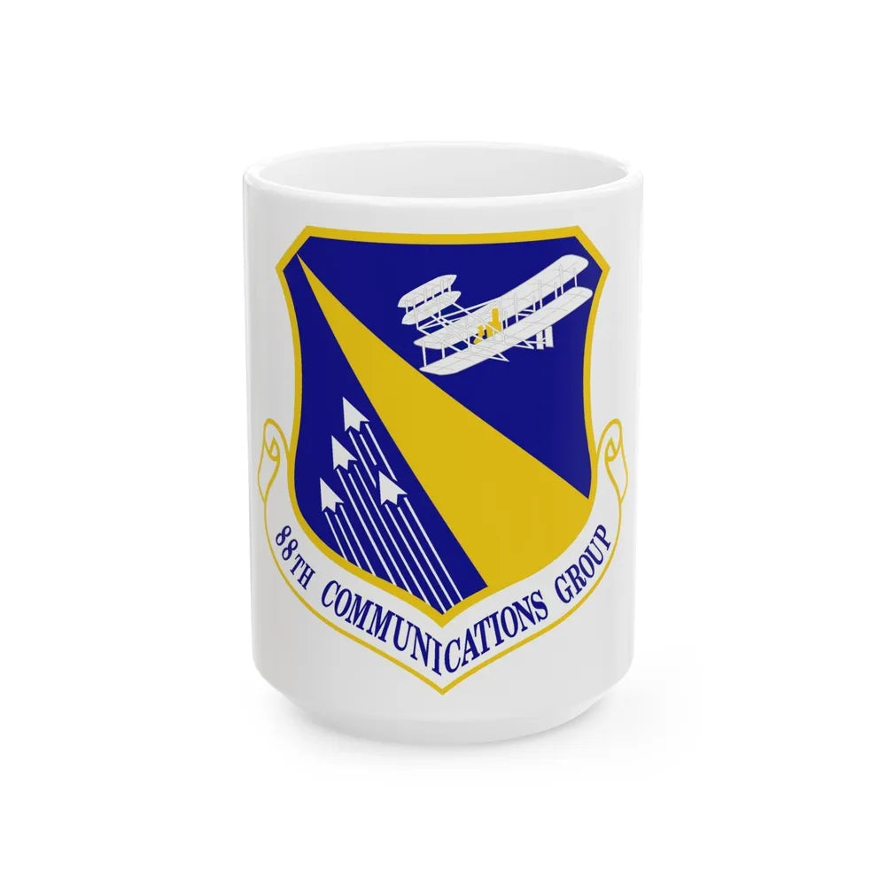 88th Communications Group (U.S. Air Force) White Coffee Mug-15oz-Go Mug Yourself