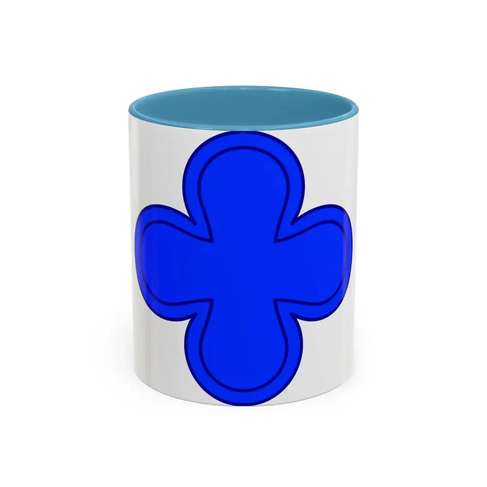 88th Infantry Division SSI (U.S. Army) Accent Coffee Mug 11oz Light Blue - Go Mug Yourself