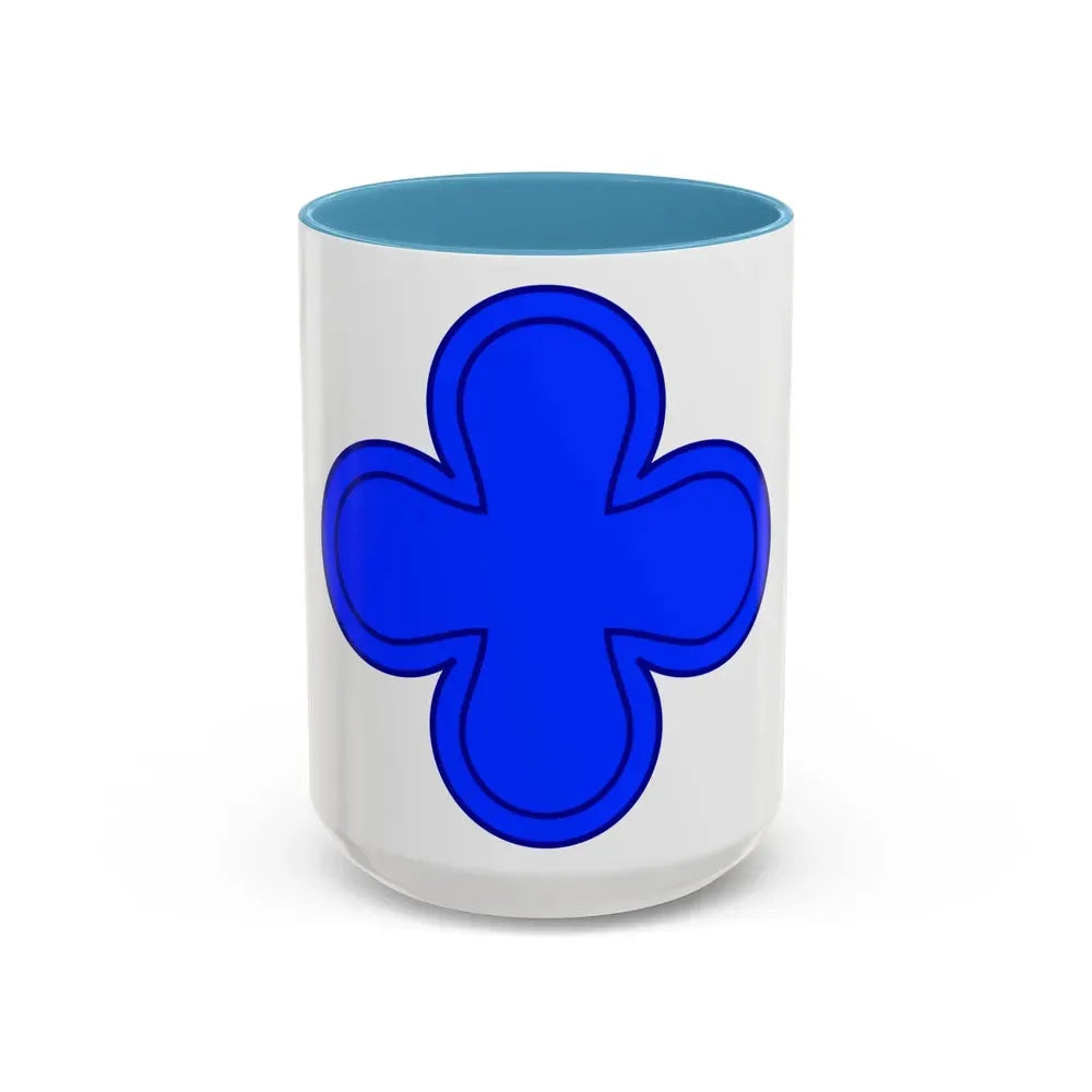 88th Infantry Division SSI (U.S. Army) Accent Coffee Mug 15oz Light Blue - Go Mug Yourself