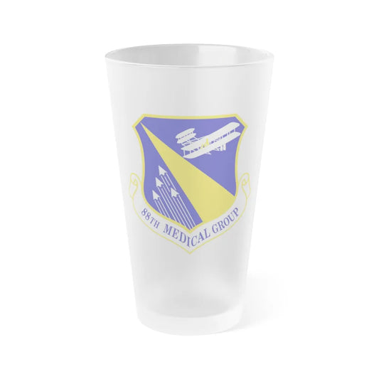 88th Medical Group (U.S. Air Force) Frosted Pint Glass 16oz-Go Mug Yourself