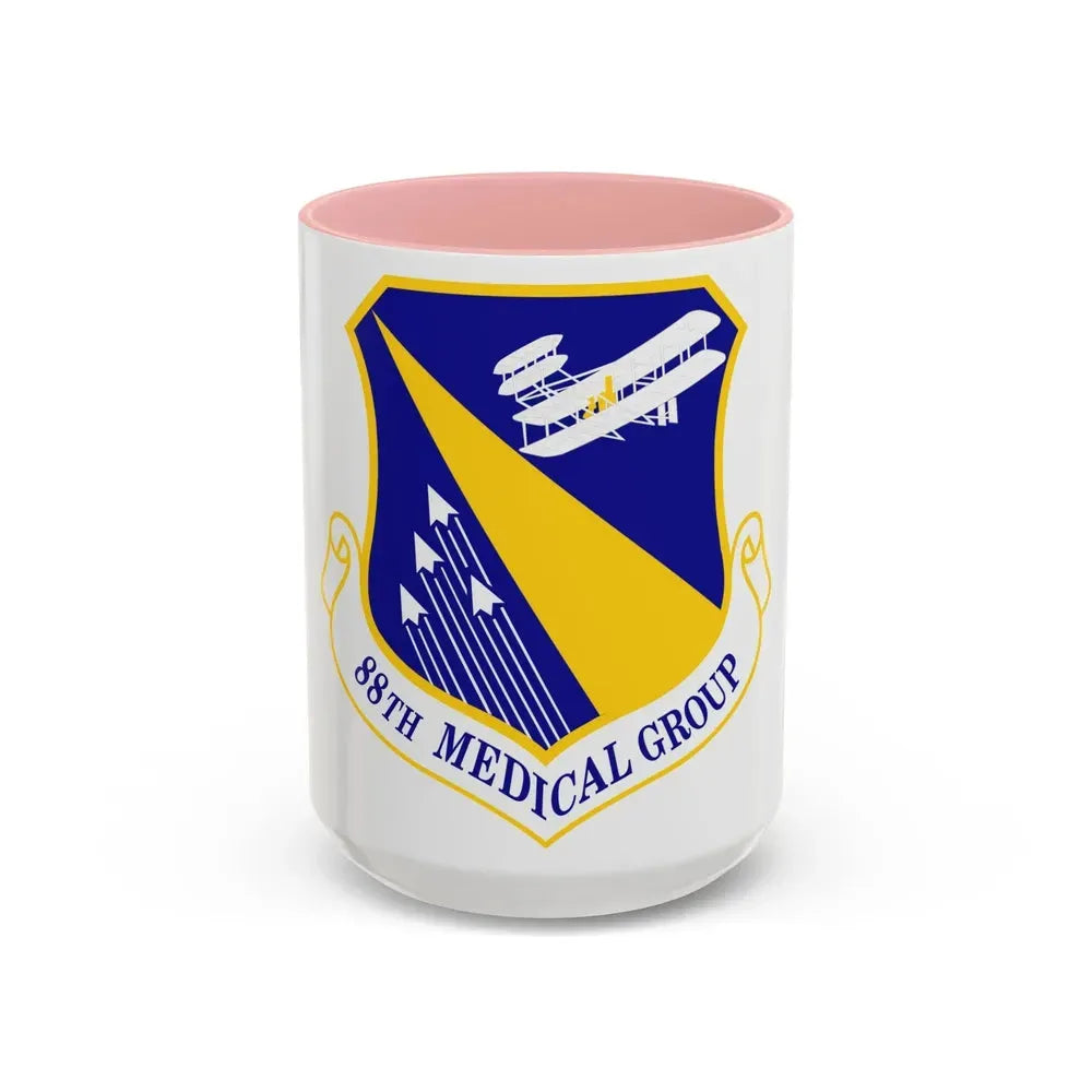 88th Medical Group (U.S. Air Force) Accent Coffee Mug 15oz Pink - Go Mug Yourself