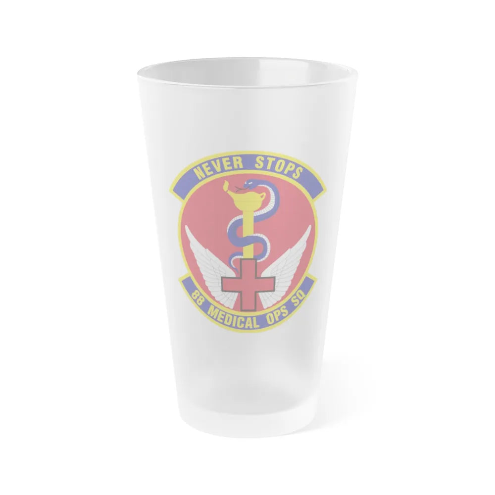 88th Medical Operations Squadron (U.S. Air Force) Frosted Pint Glass 16oz-16oz-Frosted-Go Mug Yourself