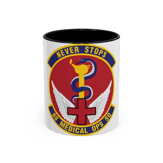 88th Medical Operations Squadron (U.S. Air Force) Accent Coffee Mug 11oz Black - Go Mug Yourself
