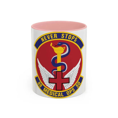 88th Medical Operations Squadron (U.S. Air Force) Accent Coffee Mug 11oz Pink - Go Mug Yourself