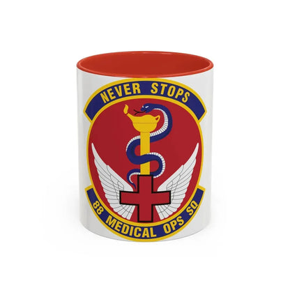 88th Medical Operations Squadron (U.S. Air Force) Accent Coffee Mug 11oz Red - Go Mug Yourself