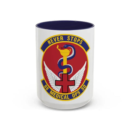 88th Medical Operations Squadron (U.S. Air Force) Accent Coffee Mug 15oz Navy - Go Mug Yourself