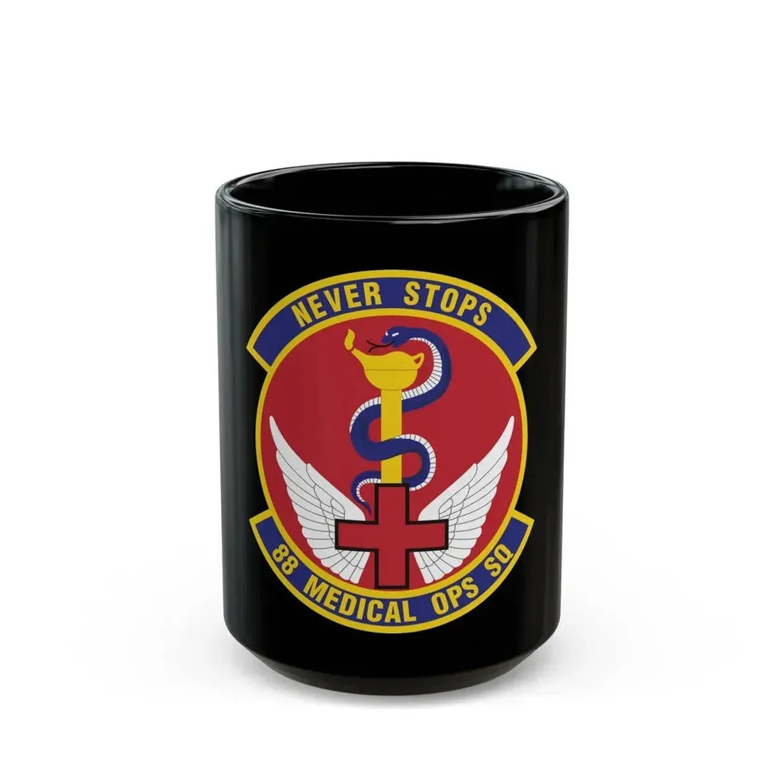88th Medical Operations Squadron (U.S. Air Force) Black Coffee Mug 15oz - Go Mug Yourself