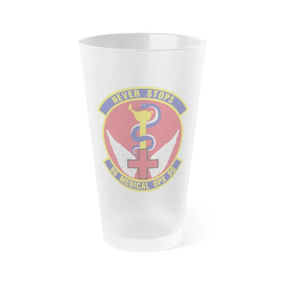 88th Medical Operations Squadron (U.S. Air Force) Frosted Pint Glass 16oz 16oz Frosted - Go Mug Yourself