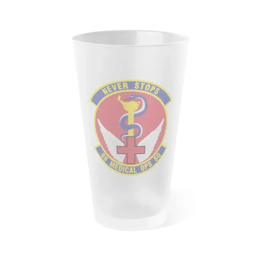 88th Medical Operations Squadron (U.S. Air Force) Frosted Pint Glass 16oz 16oz Frosted - Go Mug Yourself