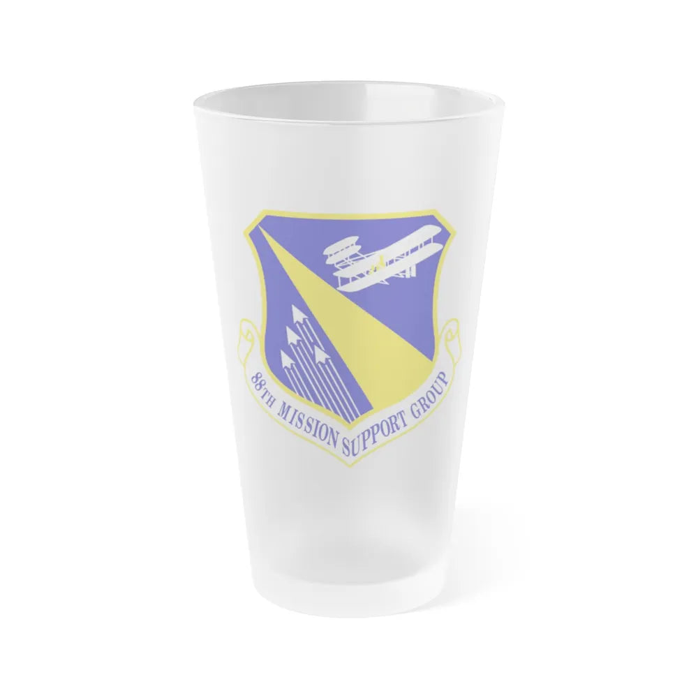 88th Mission Support Group (U.S. Air Force) Frosted Pint Glass 16oz-16oz-Frosted-Go Mug Yourself