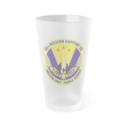 88th Mission Support Squadron (U.S. Air Force) Frosted Pint Glass 16oz-16oz-Frosted-Go Mug Yourself