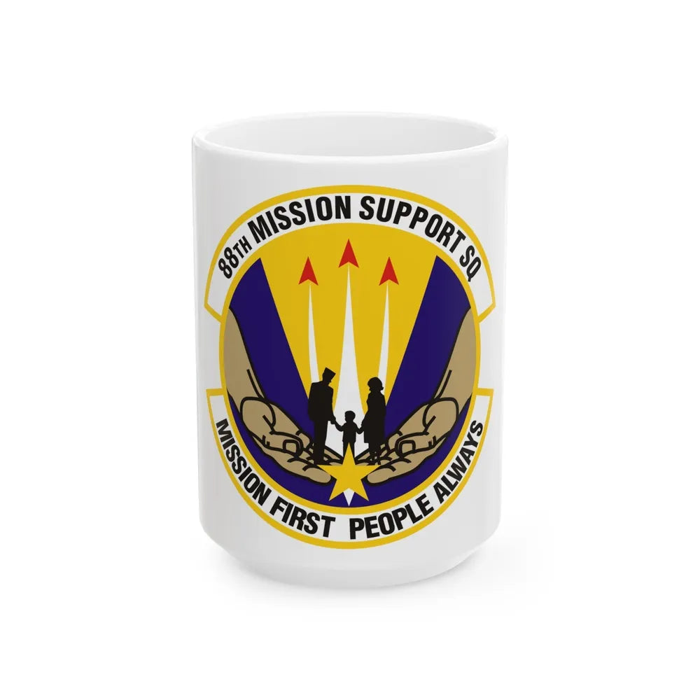 88th Mission Support Squadron (U.S. Air Force) White Coffee Mug-15oz-Go Mug Yourself