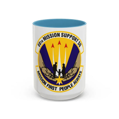88th Mission Support Squadron (U.S. Air Force) Accent Coffee Mug 15oz Light Blue - Go Mug Yourself