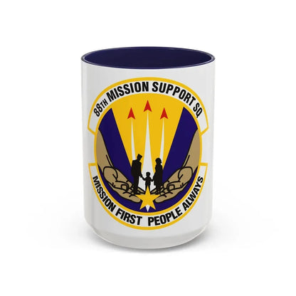 88th Mission Support Squadron (U.S. Air Force) Accent Coffee Mug 15oz Navy - Go Mug Yourself