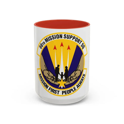 88th Mission Support Squadron (U.S. Air Force) Accent Coffee Mug 15oz Red - Go Mug Yourself