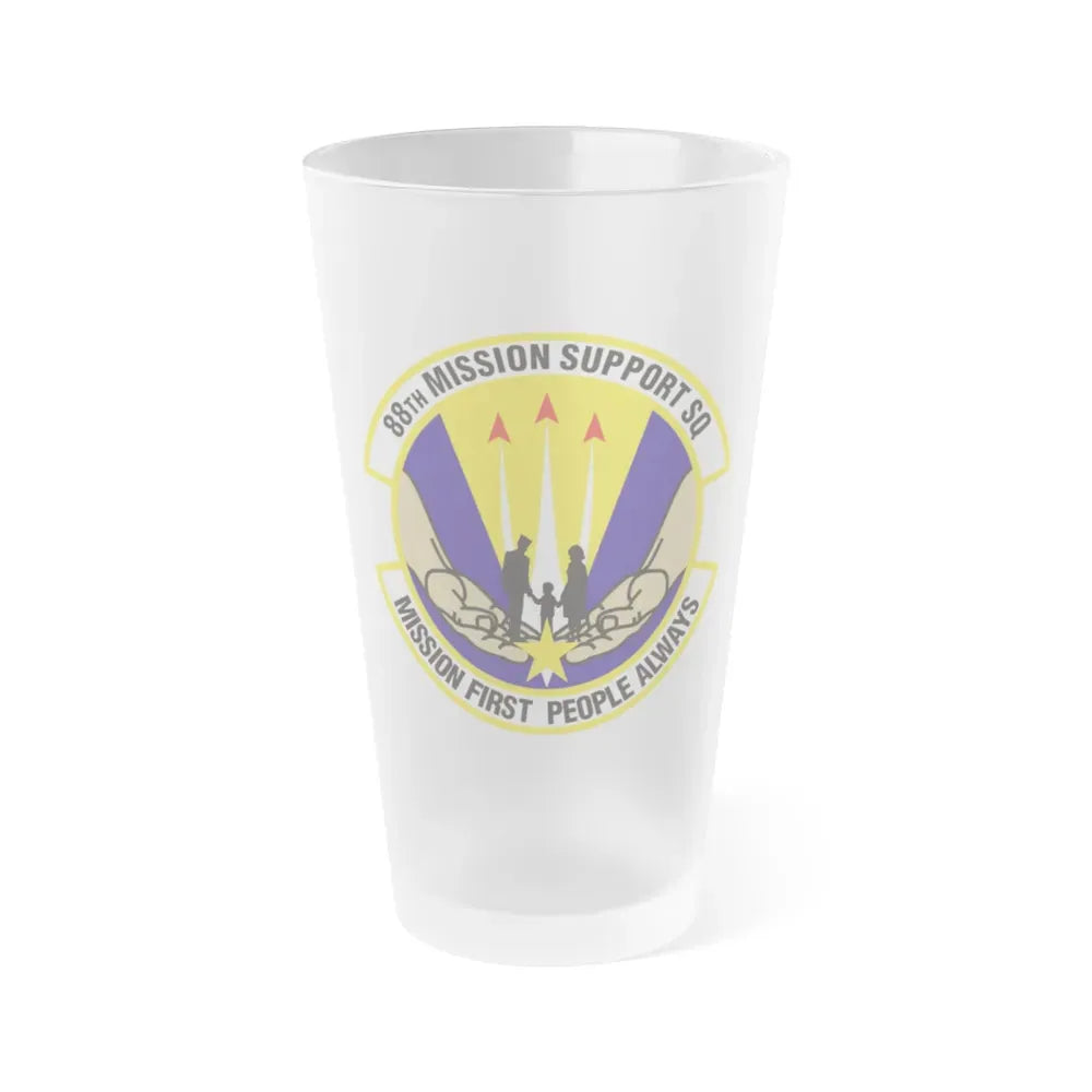 88th Mission Support Squadron (U.S. Air Force) Frosted Pint Glass 16oz 16oz Frosted - Go Mug Yourself